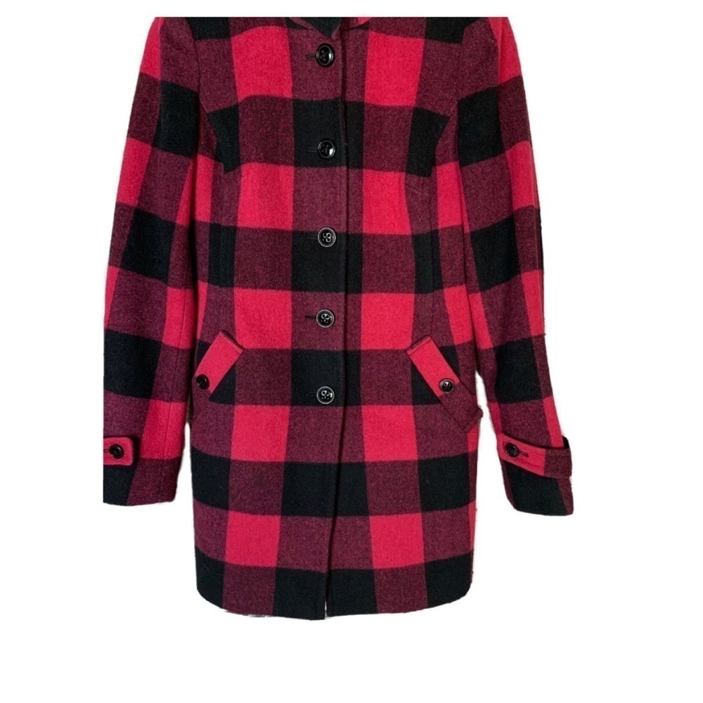 Jacob Pink/Black Buffalo Check Peacoat EUC - Picture 8 of 13